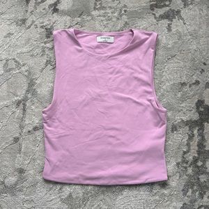 Babaton Contour Cropped Muscle Tank - Pink